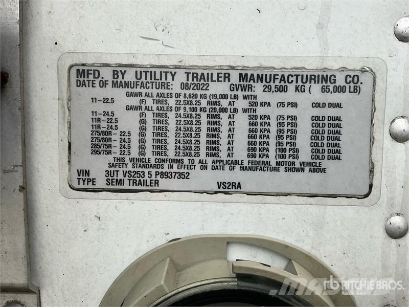 Utility VS2RA 53 ft x 102 in T/A Refrigerated Trailer Hűtős félpótkocsik