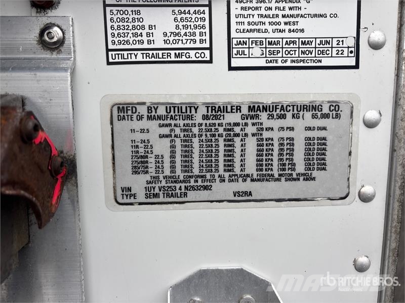 Utility VS2RA 53 ft x 102 in T/A Refrigerated Trailer Semi Reboques Isotérmicos
