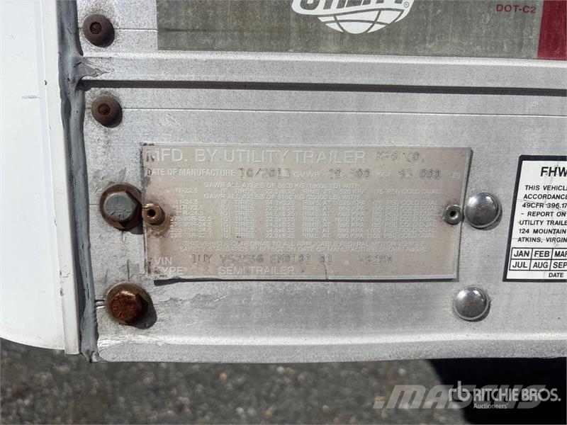 Utility VS2RA 53 ft x 102 in T/A Refrigerated Trailer Semirremolques de temperatura controlada