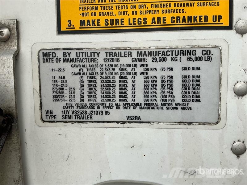 Utility VS2RA 53 ft x 102 in T/A Refrigerated Trailer Hűtős félpótkocsik