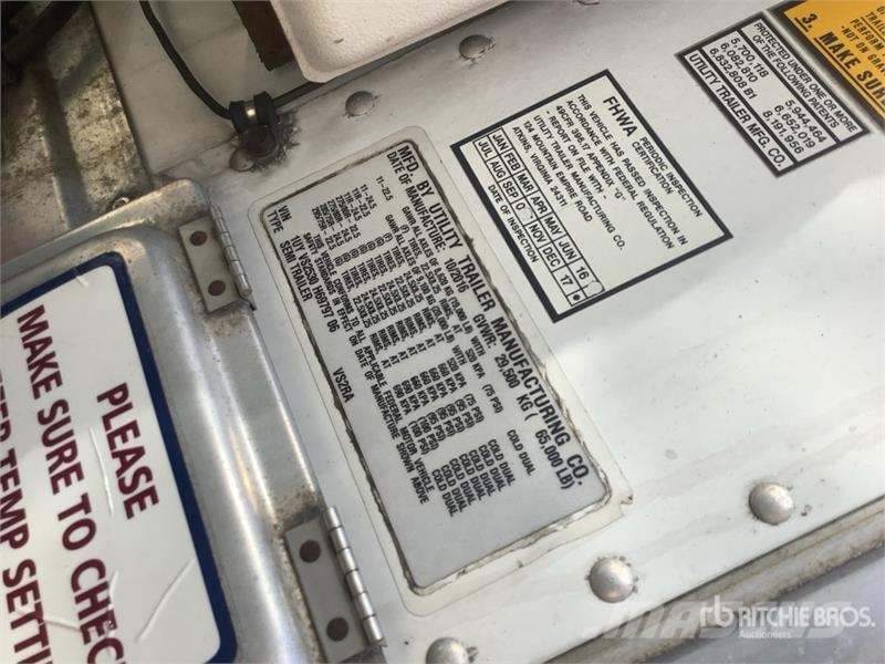 Utility VS2RA 53 ft x 102 in T/A Refrigerated Trailer Ημιρυμούλκες ψυγείο