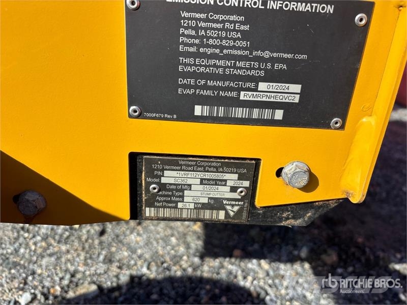 Vermeer SC362 4x2 Stump Grinder Glebogryzarki
