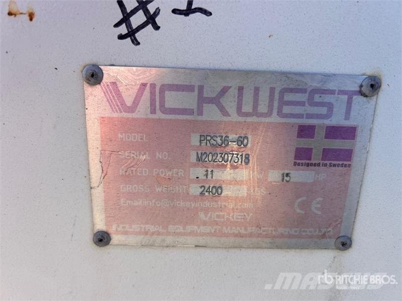 Vickwest PRS36-60 32 in x 60 ft Stationary Stacking Conveyo Outros Florestal
