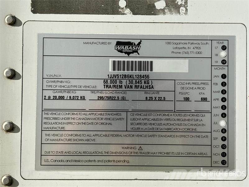 Wabash RFALHSA 51 ft x 102 in T/A Refrigerated Trailer Полуприцепы-рефрижераторы