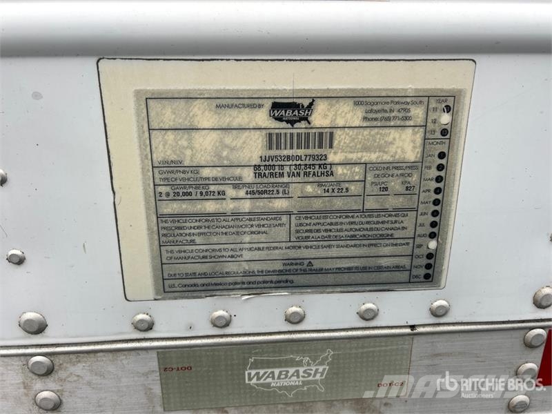 Wabash RFALHSA 53 ft x 102 in T/A Refrigerated Trailer Semi Reboques Isotérmicos