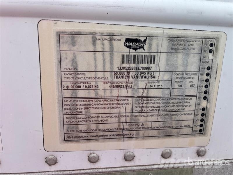 Wabash Rfalhsa 53 ft x 102 in T/A Refrigerated Trailer Temperature controlled semi-trailers