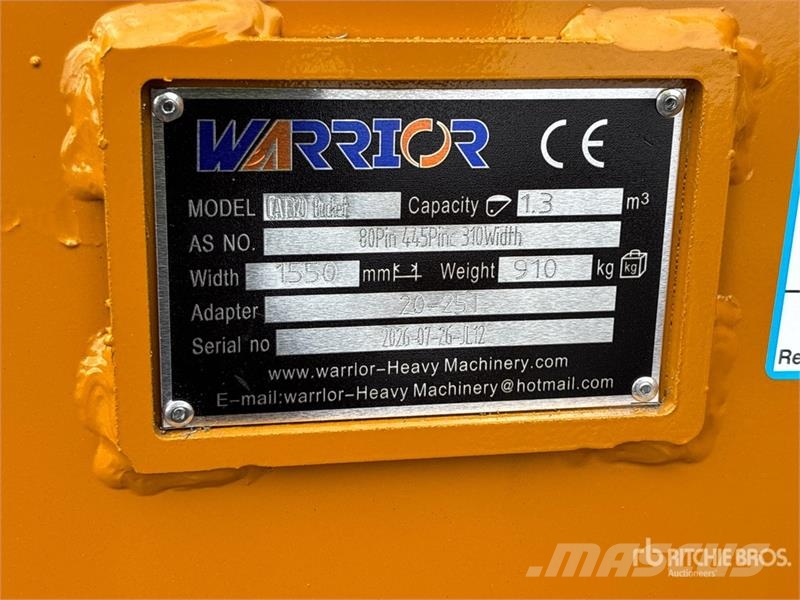 Warrior WBMCC20-1500 59 in Cleanup Excavator Bucket - Fits Kašike / Korpe