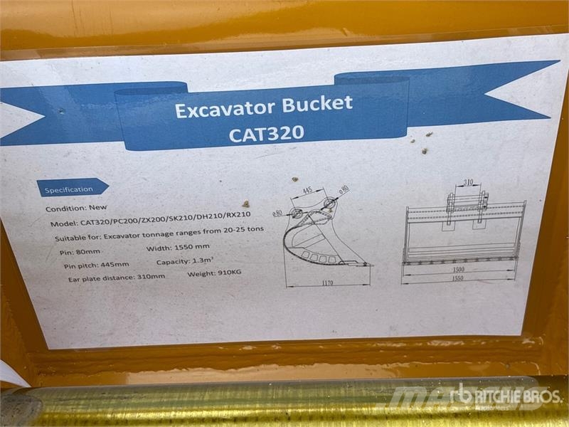 Warrior WBMCC20-1500 59 in Cleanup Excavator Bucket - Fits Kašike / Korpe