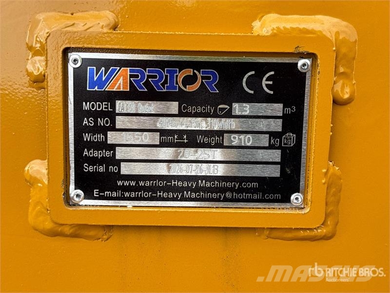 Warrior WBMCC20-1500 59 in Cleanup Excavator Bucket - Fits Kašike / Korpe