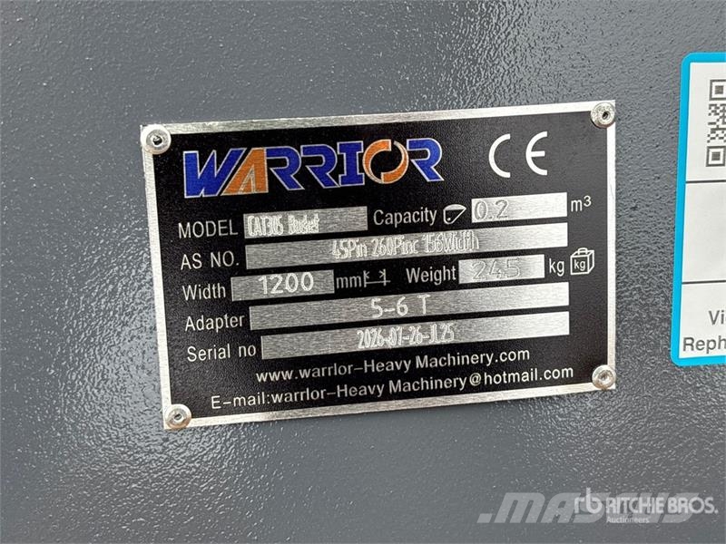 Warrior WBMCC5-1220 48 in Cleanup Excavator Bucket - Fits Kašike / Korpe