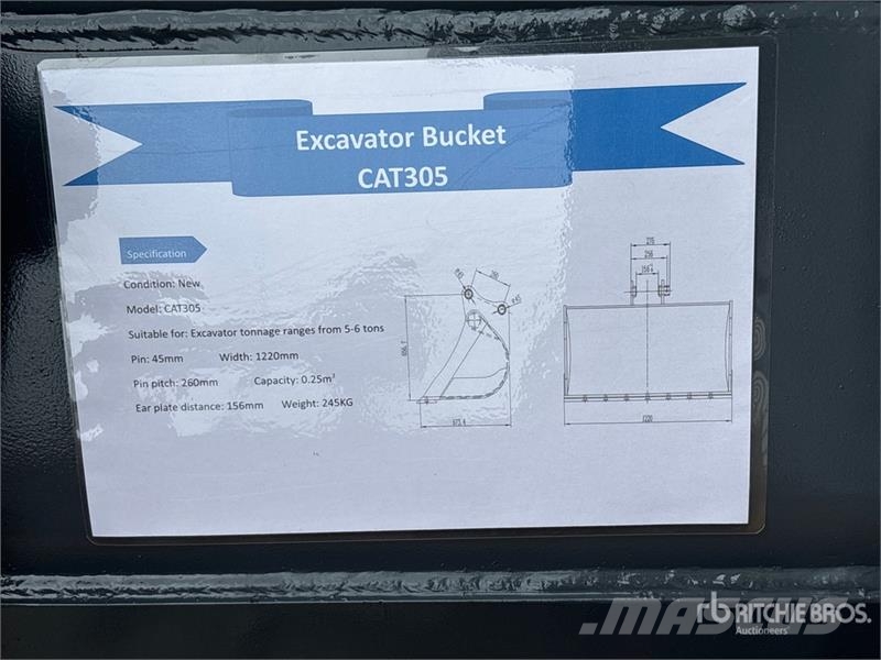 Warrior WBMCC5-1220 48 in Cleanup Excavator Bucket - Fits  دلاء