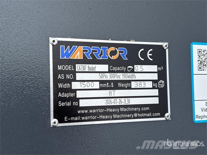 Warrior WBMCC7-1500 59 in Cleanup Excavator Bucket - Fits Kašike / Korpe