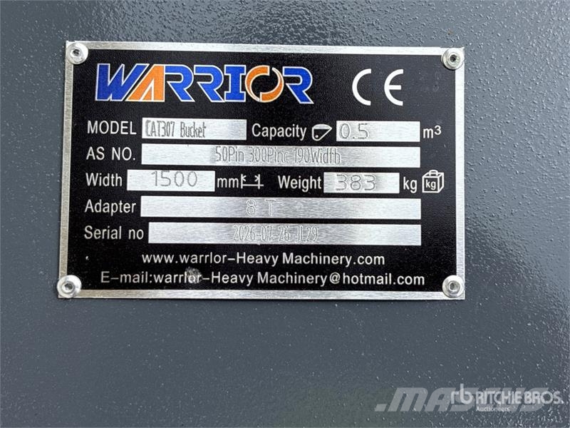 Warrior WBMCC7-1500 59 in Cleanup Excavator Bucket - Fits  Baldes