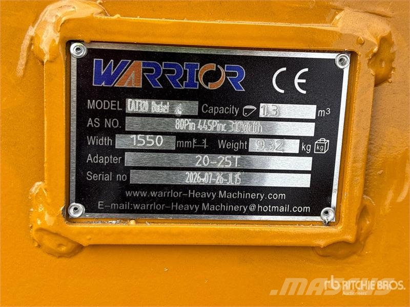 Warrior WBMCRC20-1500 59 in Q/C Digging Excavator Bucket - Baldes