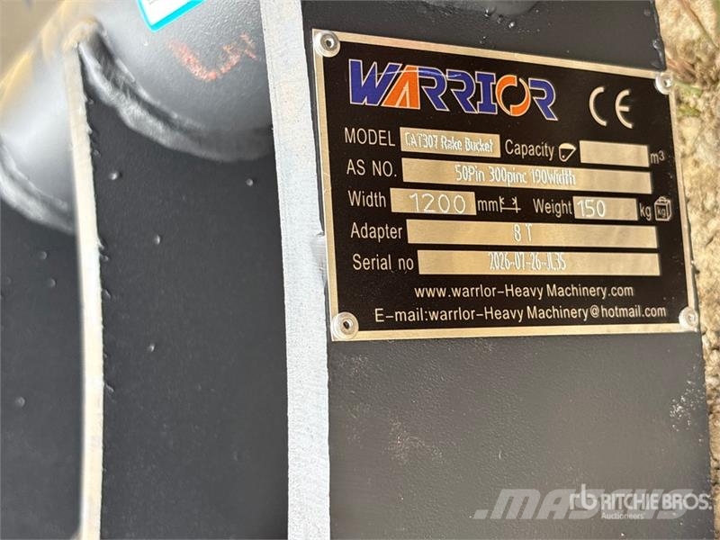 Warrior WBRC07-1200 47 in Excavator Rake - Fits Cat 307 / Okretači i sakupljači sena