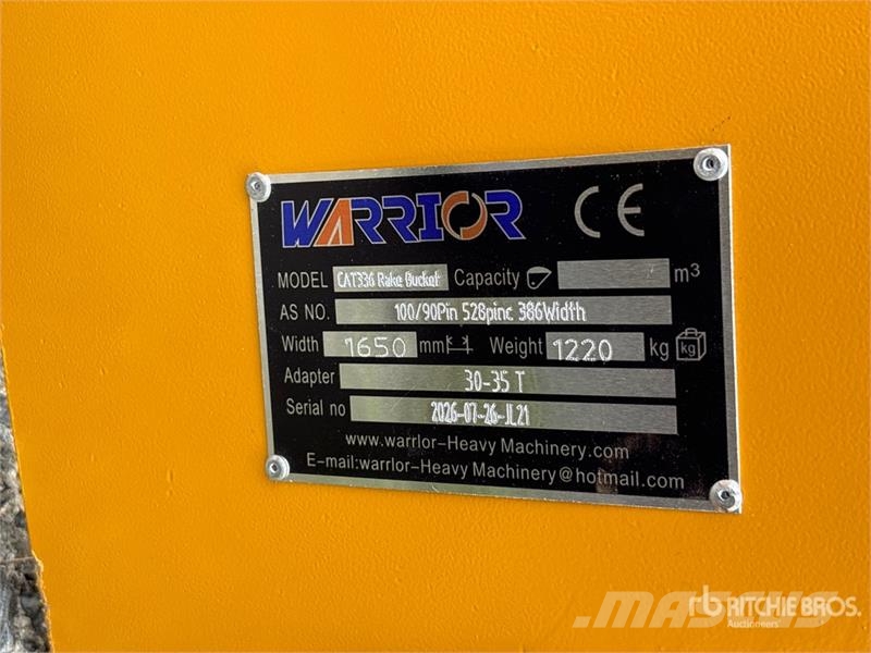 Warrior WBRC30-1650 Excavator Rake - Fits Cat 336 / 30 - 3 Okretači i sakupljači sena