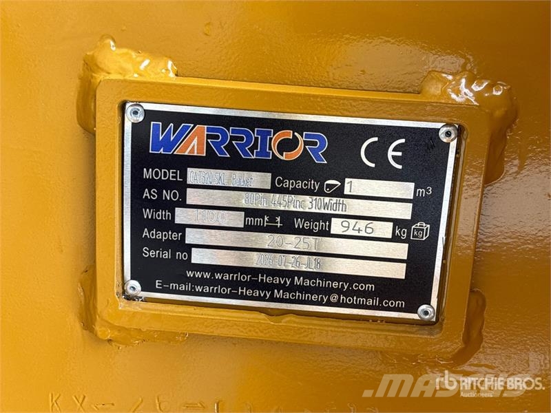 Warrior WBSC20-1100 44 in 44 in Skeleton Excavator Bucket Baldes
