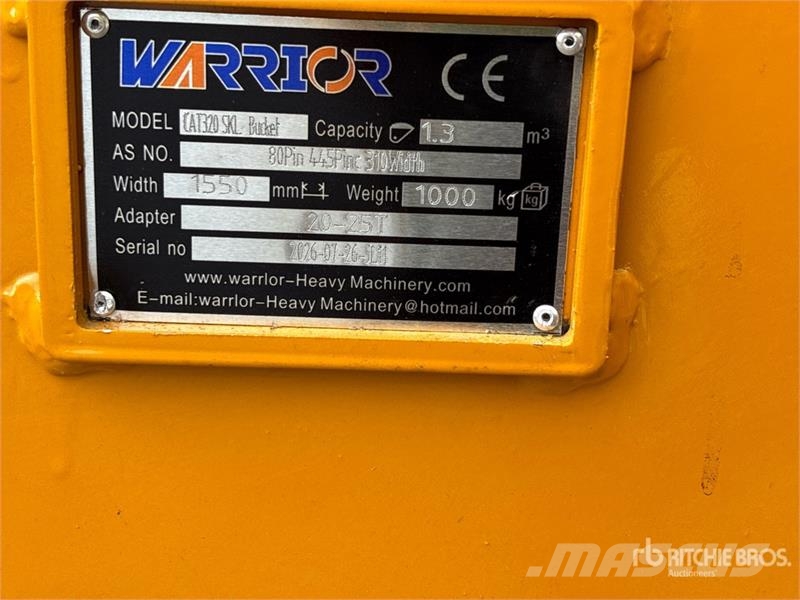 Warrior WBSC20-1500 60 in Skeleton Excavator Bucket - Fits Baldes
