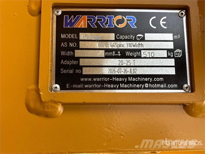 Warrior WRC20-025 Excavator Ripper - Fits Cat 320 (Unused) Kultivatori za građevinarstvo