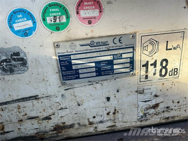 Wirtgen W2100 ماكينات الكشط البارد للأسفلت