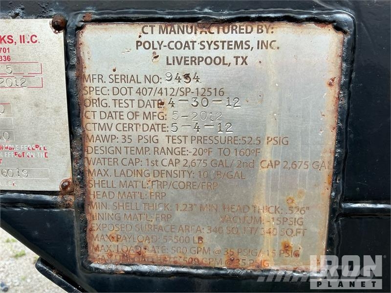 Worley Welding WA-N-WWF-6040-253-FRP-SP 5350 gal T 其他貨車