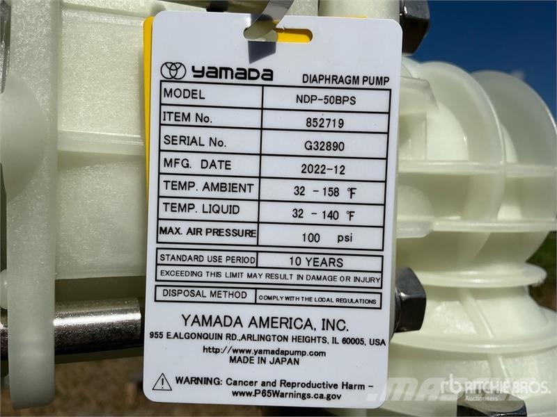 Yamada NDP-50BPS Diaphragm Pump (Unused) Pumpe za vodu