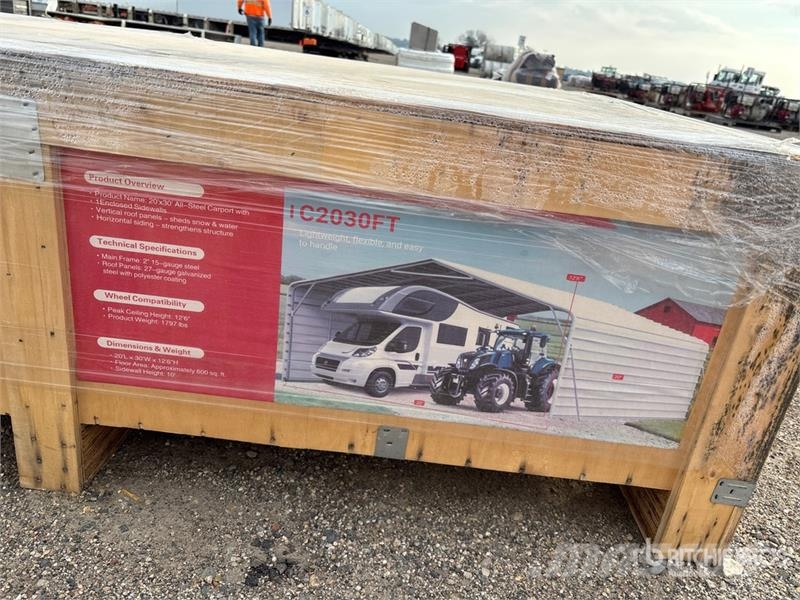 20 ft x 30 ft Carport Jeklene gradbene konstrukcije