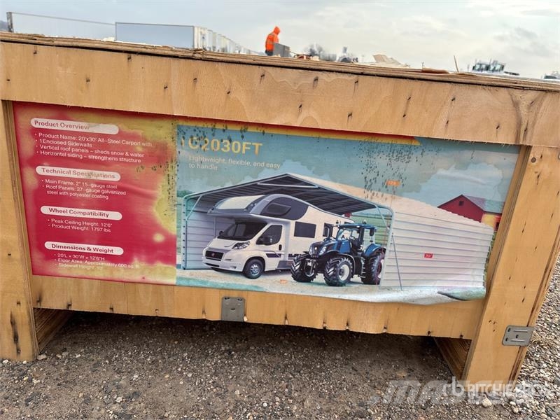 20 ft x 30 ft Carport Jeklene gradbene konstrukcije