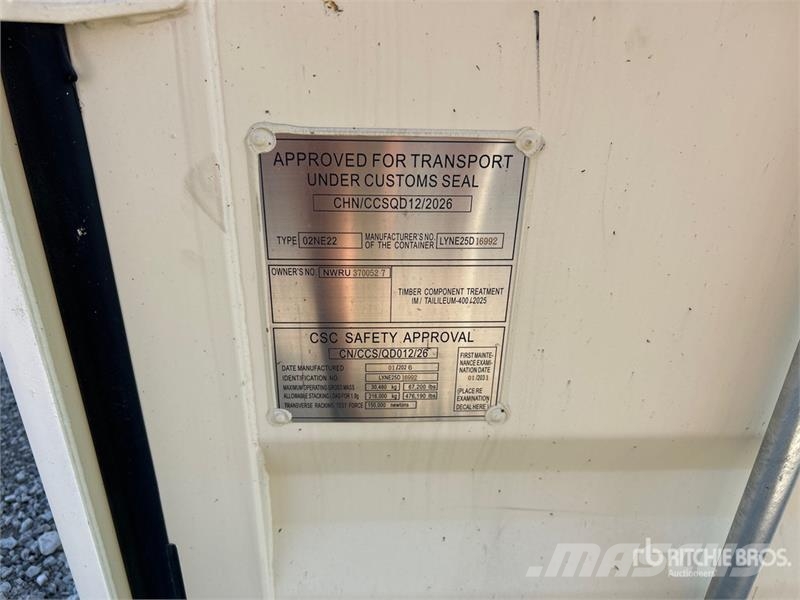  20 ft x 8 ft Skid-Mounted Storage Container Mobile Lauksaimniecība- Citi