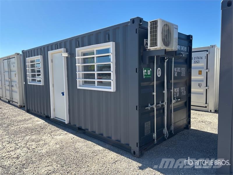  20 ft x 8 ft Skid-Mounted Mobile Office Storage Co حاويات تخزين