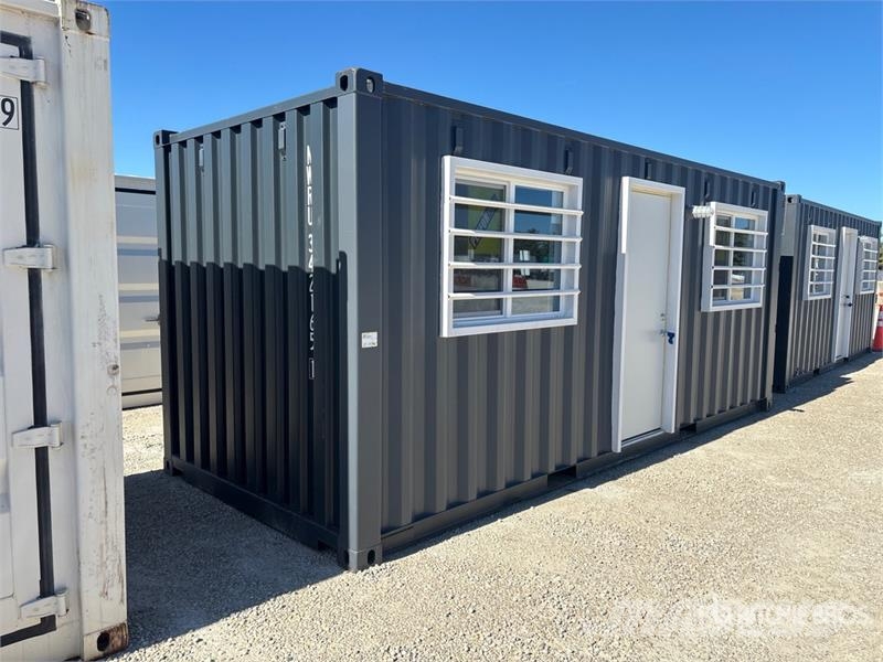  20 ft x 8 ft Skid-Mounted Mobile Office Storage Co حاويات تخزين