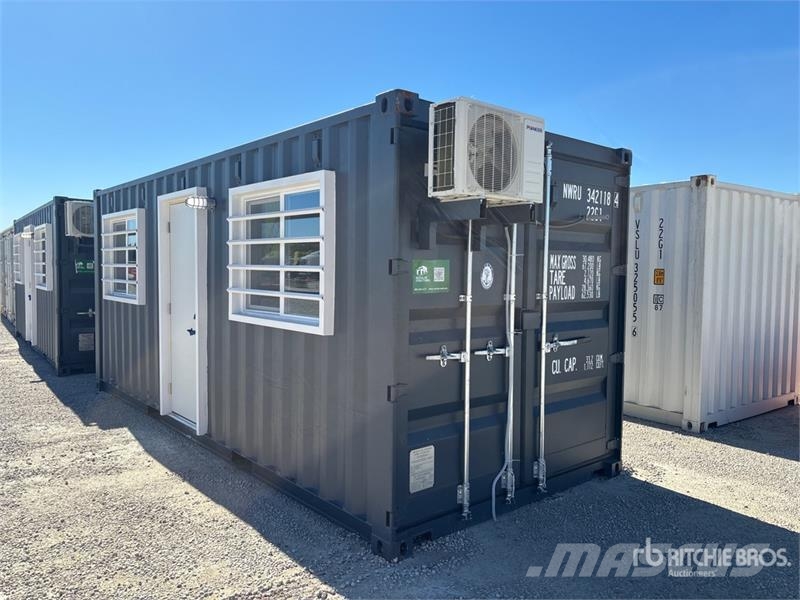  20 ft x 8 ft Skid-Mounted Mobile Office Storage Co حاويات تخزين