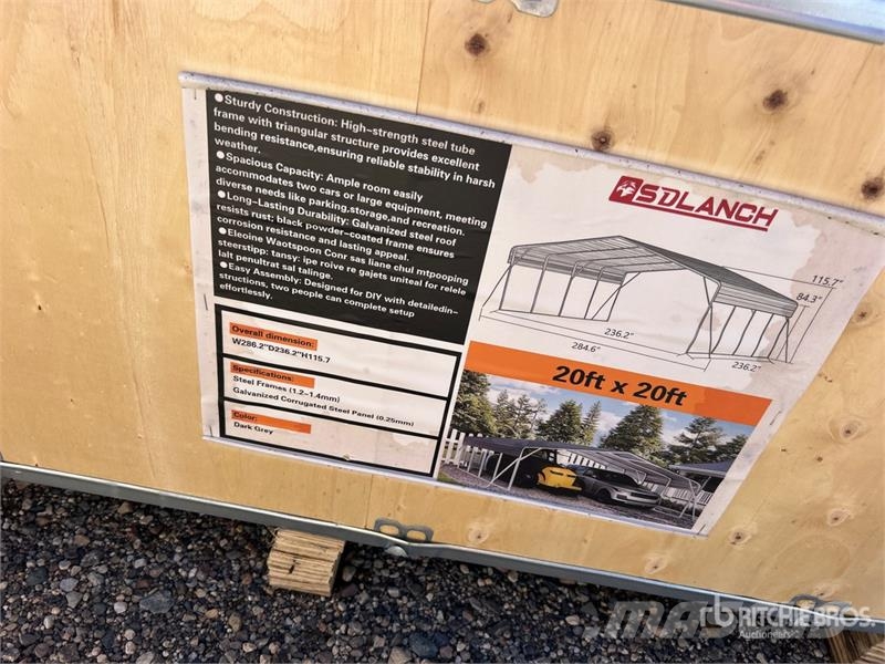 20 ft x ft Carport (Unused) Jeklene gradbene konstrukcije