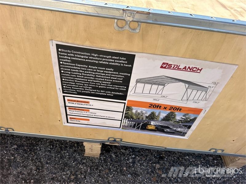 20 ft x ft Carport (Unused) 철골 건물