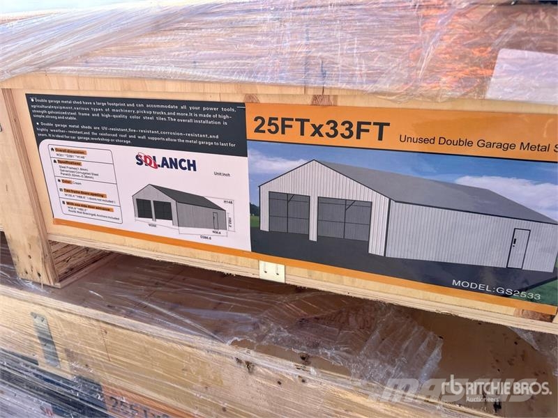 25 ft x 33 ft Double Garage Metal Storage Building Jeklene gradbene konstrukcije