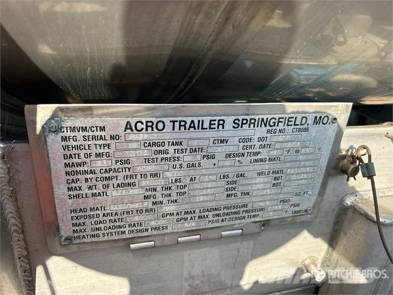 ACRO 6000 gal T/A Vacuum Tanker Trailer مقطورات ذات صهاريج