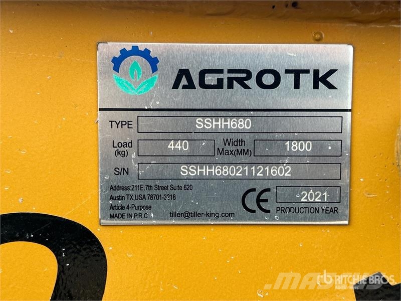 AGROTK SSHH680 Skid Steer Breaker 破碎锤