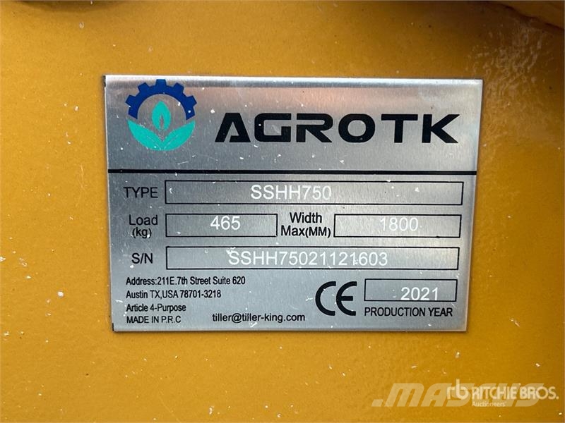 AGROTK SSHH750 Skid Steer Breaker 破碎锤