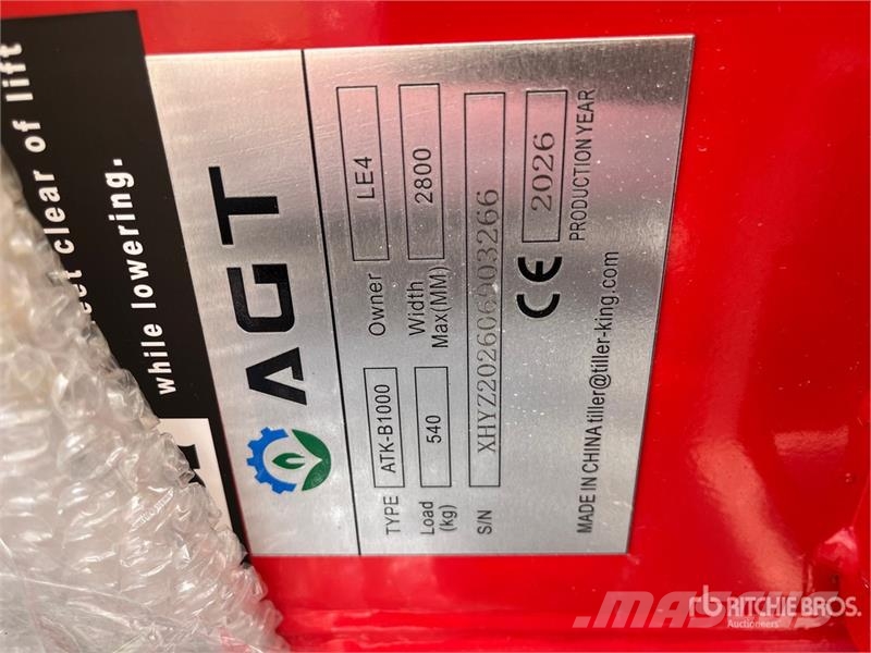 AGT ATK-B1000 2 Post 10000 lb Vehicle Lift (Unused) Muu