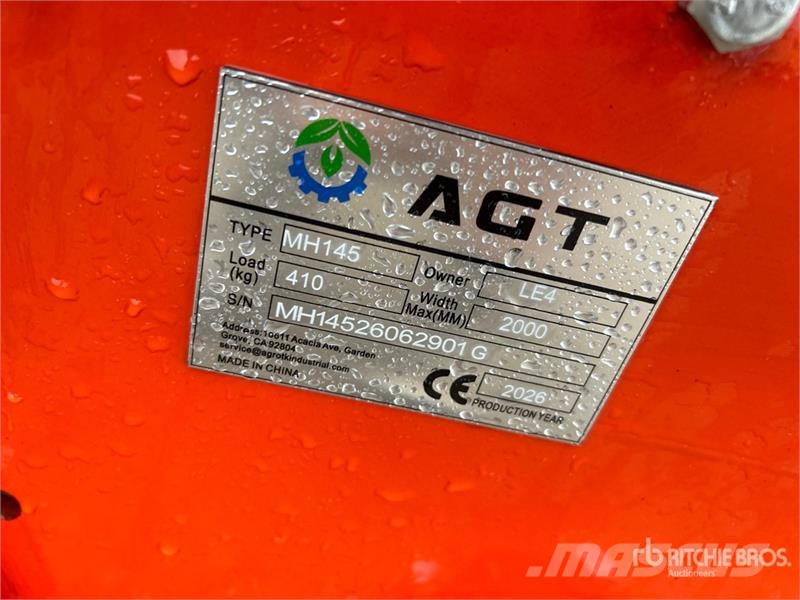 AGT MH145 56 in 3-Point Rotary Tiller (Unused) Motoreggen / Rototiller