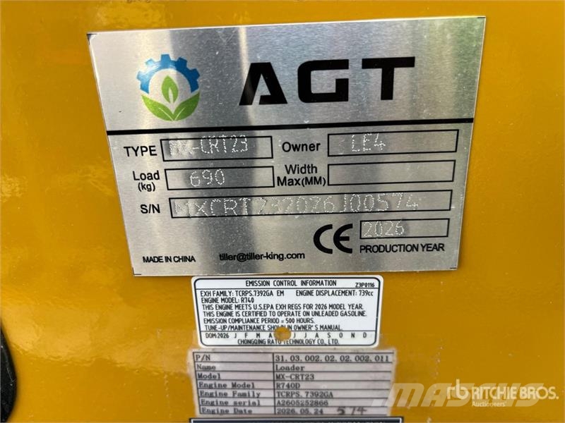 AGT MX-CRT23 Mini Compact Track Loader (Unused) Kompaktlaadurid