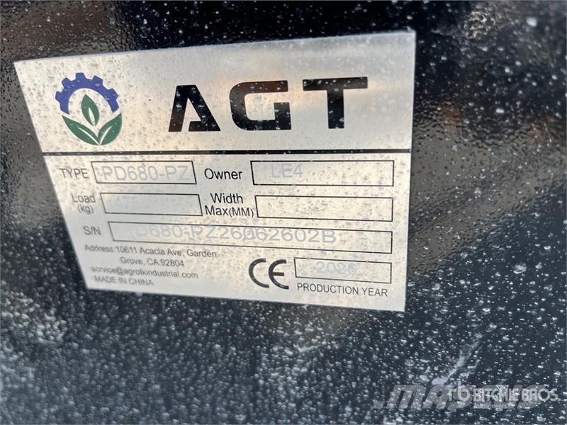 AGT PD680-PZ Skid Steer Post Driver (Unused) Karja-aidat
