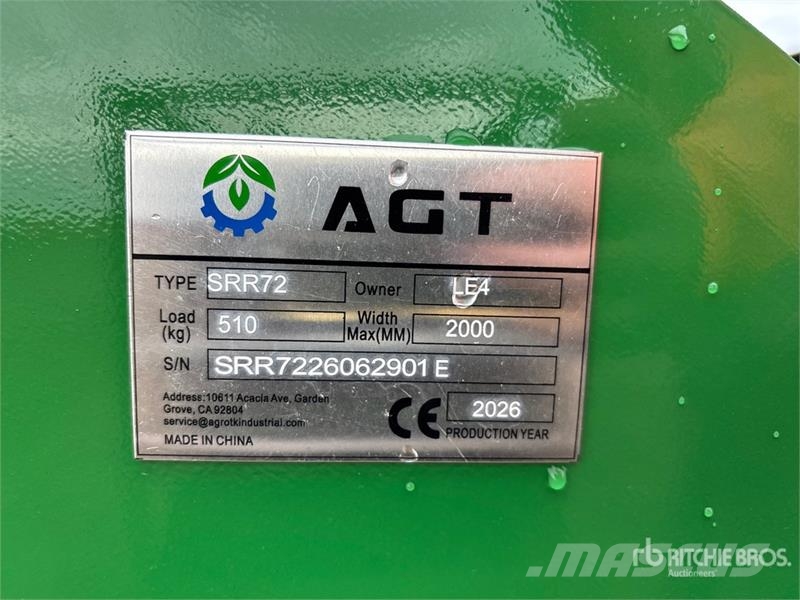 AGT SRR72 72 in Skeleton Skid Steer Grapple Bucket (Un Grappin