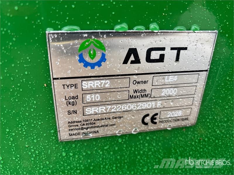 AGT SRR72 72 in Skeleton Skid Steer Grapple Bucket (Un Greifer