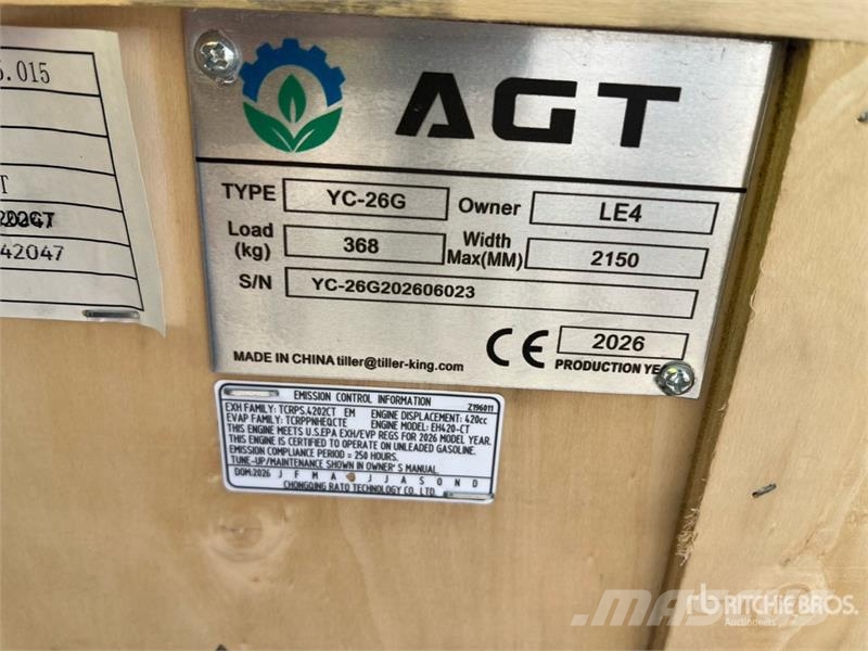 AGT YC-26G Portable Sawmill (Unused) Aserradoras