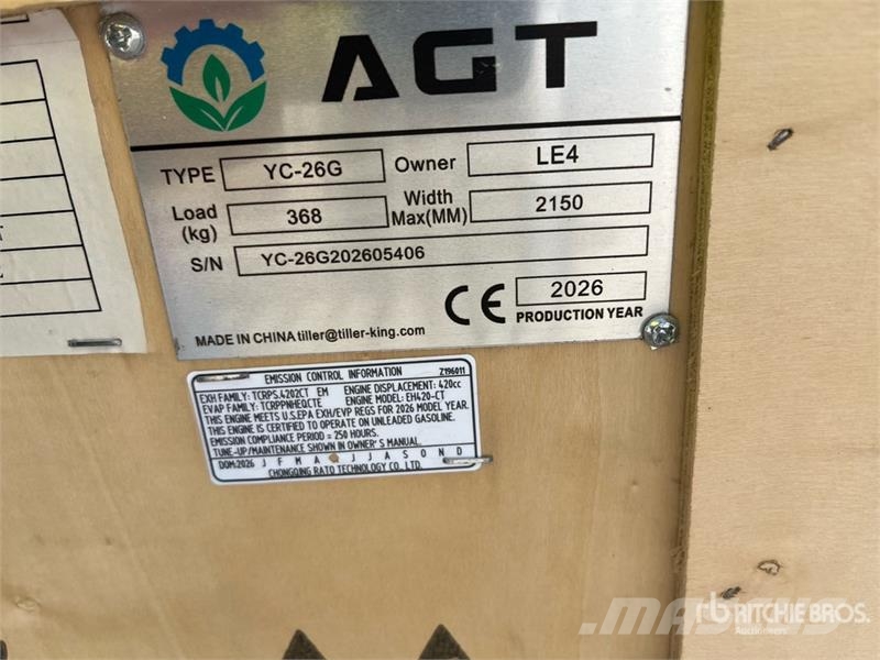 AGT YC-26G Portable Sawmill (Unused) Zaagmachines