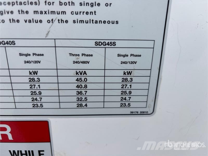 Airman SDG45S-8E2 45 kVA Mobile Generator Set Diesel Generatorer