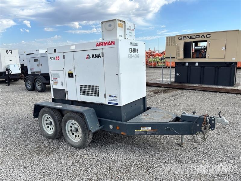 Airman SDG45S-8E2 45 kVA Mobile Generator Set Diesel Generatorer