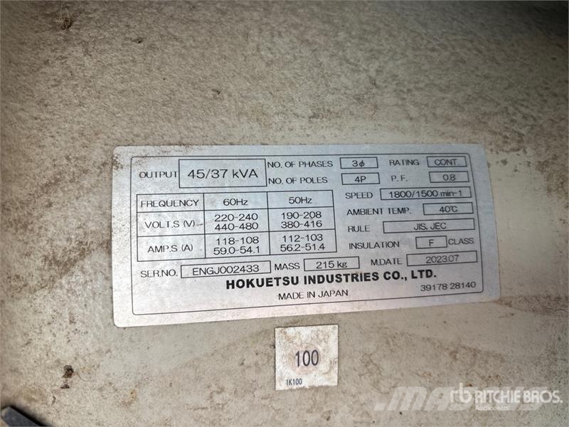 Airman SDG45S-8E2 45 kVA Mobile Generator Set Diesel Generatorer