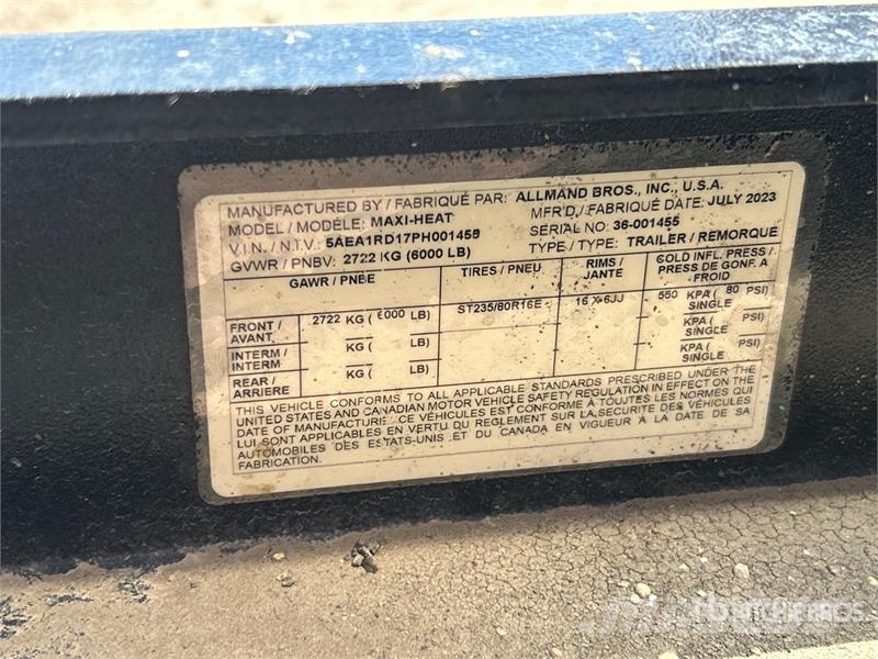 Allmand Bros 1000000 BTU Space Heater Polovna oprema za grejanje i odmrzavanje